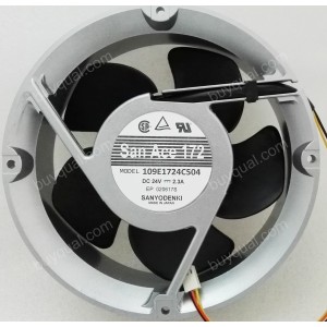 Sanyo 109E1724C504 24V 2.3A 55.2W 3wires Cooling Fan