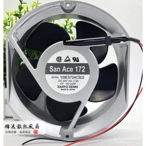 Sanyo 109E5724C502 24V 2.3A 2wires Cooling Fan 