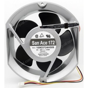 Sanyo 109E5724H509 24V 0.58A 3wires Cooling Fan