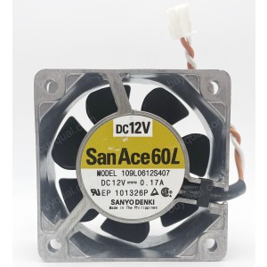 SANYO 109L0612S407 12V 0.17A 2wires Cooling Fan - Original New