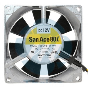 Sanyo 109L0812F401 12V 0.14A 3wires Cooling Fan