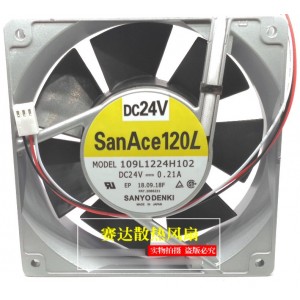 Sanyo 109L1224H102 24V 0.21A 2wires Cooling Fan