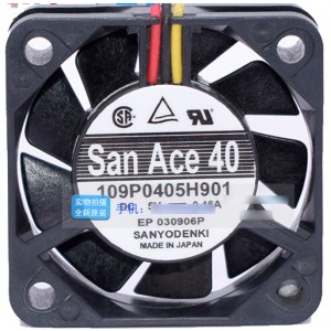Sanyo 109P0405H901 5V 0.16A 3wires Cooling Fan