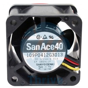SANYO 109P0412G3013 12V 0.31A 3wires Cooling Fan 