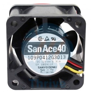 SANYO 109P0412G3013 12V 0.31A 3wires Cooling Fan 