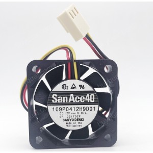 SANYO 109P0412H9D01 12V 0.07A 3wires Cooling Fan