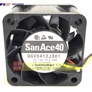 SANYO 109P0412J301 12V 0.6A 3wires Cooling Fan