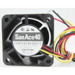 SANYO 109P0424H3D013 24V 0.095A 3wires Cooling Fan