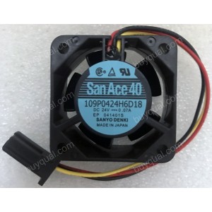 Sanyo 109P0424H6d18 24V 0.07A 3wires Cooling Fan - Original New