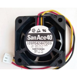 SANYO 109P0424H7D09 24V 0.08A 3wires Cooling Fan - New