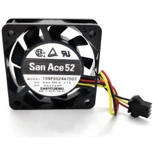 SANYO 109P0524A7D03 24V 0.11A 3wires cooling fan