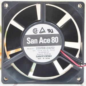 SANYO 109P0812A202 12V 0.56A 2wires Cooling Fan
