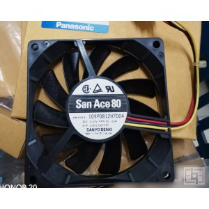 SANYO 109P0812H7D04 12V 0.2A 3wires Cooling Fan