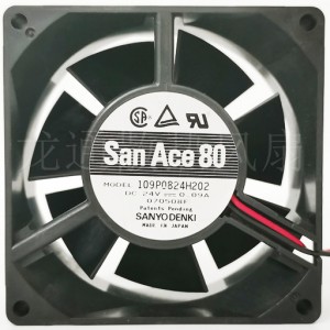 SANYO 109P0824H602 24V 0.12A 2wires Cooling Fan