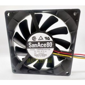 SANYO 109P0824H708 24V 0.1A 3wires cooling fan