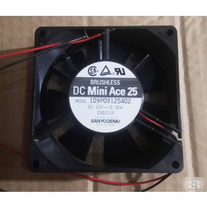 Sanyo 109P0912S402 12V 0.32A 2wires Cooling Fan