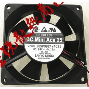 Sanyo 109P0924W402 109P0924W4021 24V 0.12A 2wires Cooling Fan