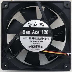 Sanyo 109P1212M401 109P1212M4011 12V 0.14A 3wires Cooling Fan