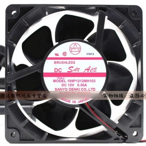 Sanyo 109P1212MH103 12V 0.45A 3wires Cooling Fan