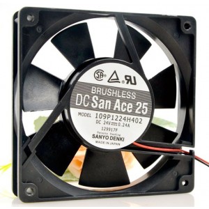 Sanyo 109P1224H402 109P1224H4021 24V 0.24A 2wires Cooling Fan