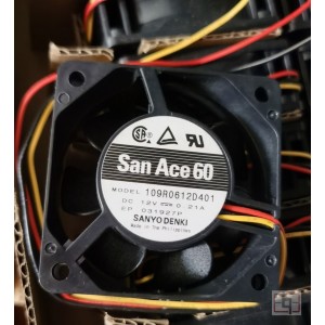 Sanyo 109R0612D401 12V 0.21A 3wires Cooling Fan 