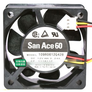 Sanyo 109R0612G428 12V 0.24A 3wires Cooling Fan 