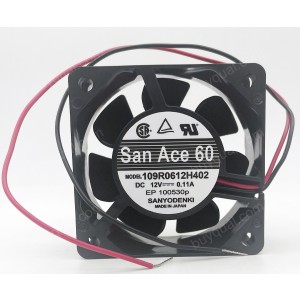 Sanyo 109R0612H402 12V 0.11A 1.32W 2wires Cooling Fan