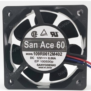 Sanyo 109R0612M402 12V 0.06A 2wires Cooling Fan - New