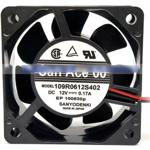 Sanyo 109R0612S402 12V 0.17A 2wires Cooling Fan