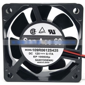 Sanyo 109R0612S425 12V 0.17A 2wires Cooling Fan