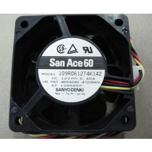Sanyo 109R0612T4K142 12V 0.4A 3wires Cooling Fan