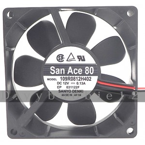 SANYO 109R0812H402 12V 0.13A 2wires Cooling Fan