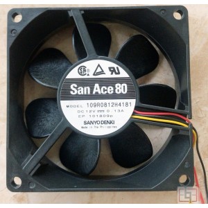SANYO 109R0812H4181 12V 0.13A 3wires Cooling Fan 
