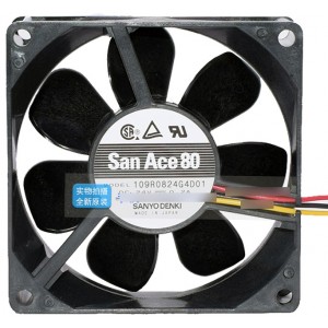 Sanyo 109R0824G4D01 24V 0.2A 3wires Cooling Fan - Original New