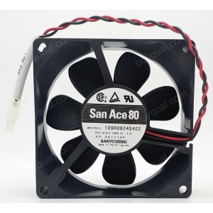 Sanyo 109R0824S402 24V 0.10A 2wires Cooling Fan