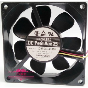 SANYO 109R0824S407 24V 0.1A 3wires cooling fan