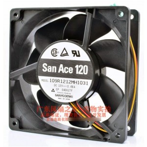 Sanyo 109R1212MH1031 12V 0.48A 4wires Cooling Fan