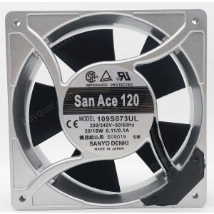 Sanyo 109S073UL 200/240V 0.11/0.1A 20/18W Cooling Fan