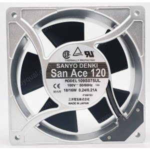 Sanyo 109S075UL 100V 0.24/0.21A 18/16W Cooling Fan