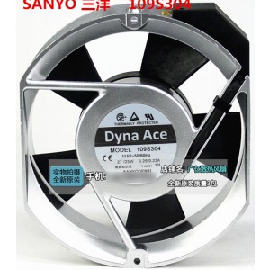 SANYO 109S304 115V 0.29/0.22A 27/25W Cooling Fan