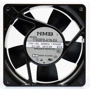 NMB 11938FB-A1N-EA 115V 0.21/0.19A 16/14.4W 2wires Cooling Fan 