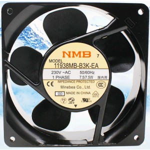 NMB 11938MB-B3K-EA 230V 7.5W 2wires Cooling Fan 