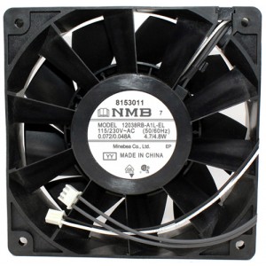 NMB 12038RB-A1L-EL 115/230V 0.072/0.048A 4.7/4.8W 4wires Cooling Fan