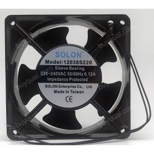 SOLON 12038S220 220/240V 0.12A 2wires Cooling Fan