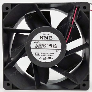 NMB 12038VA-12R-EA 12V 3.60A 2wires Cooling Fan