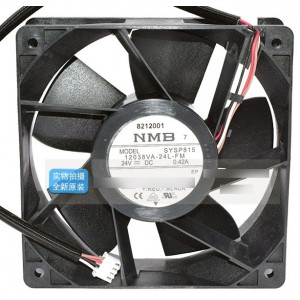 NMB 12038VA-24L-FM 24V 0.42A 4wires Cooling Fan