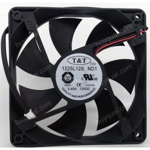 T&T 1225L12S ND1 12V 0.40A 2wires cooling fan