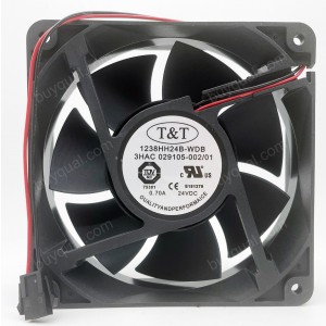 T&T 1238HH24B-WDB 3HAC029105-002/01 24V 0.70A 2wires Cooling Fan - Original New