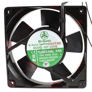 Bi-Sonic 12P-115HS 115V 16/14W 2wires Cooling Fan