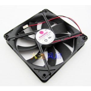 COOLMAX 13525HH12B-PD1 12V 0.60A 2wires Cooling Fan